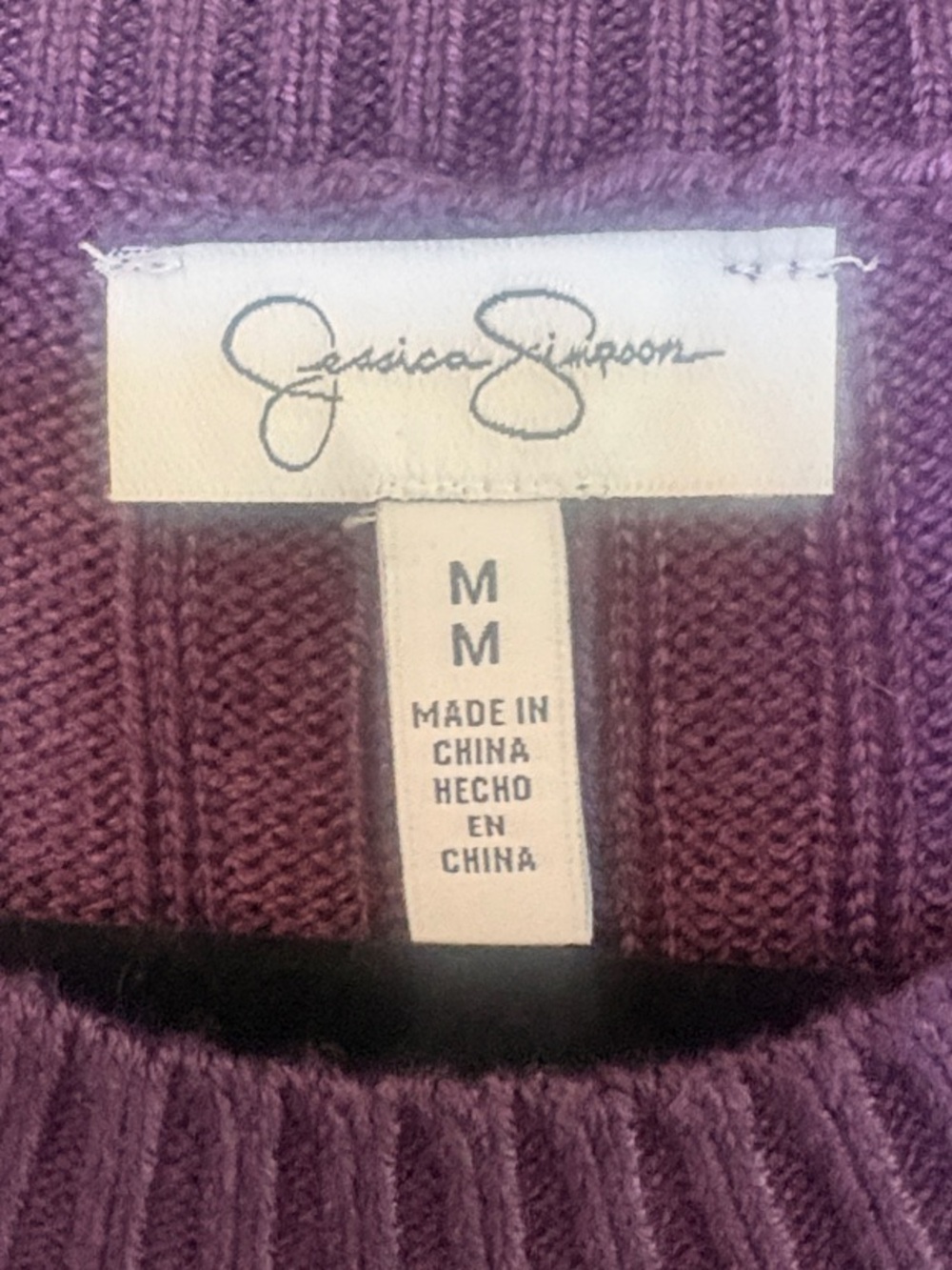 Men's Ribbed Crewneck Sweater - Plum - Picture 2 of 9